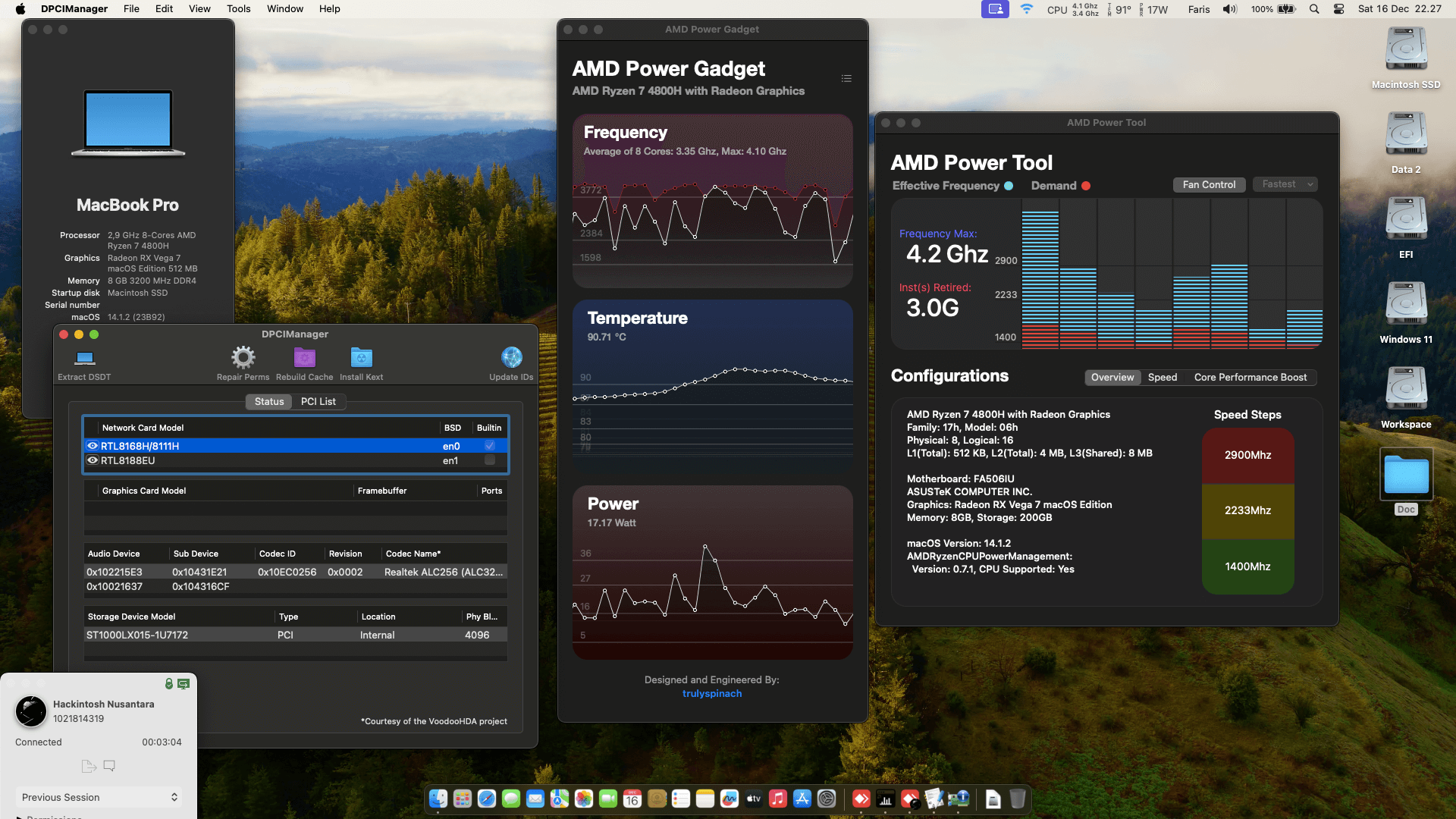 Asus TUF A15 FX506IU R766B7T [AMD Ryzen 7 4800H + Radeon RX Vega 7 + I2C]   OpenCore 1
